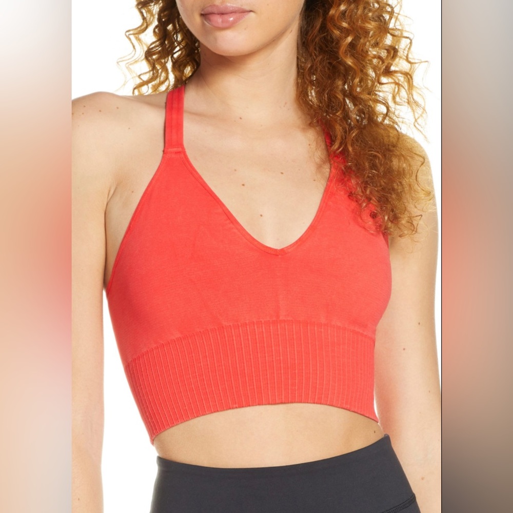 FREE PEOPLE GOOD KARMA crop top/bralette orange